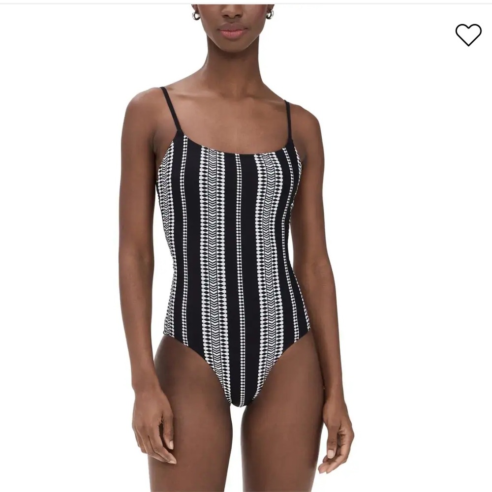 Lemlem Black and White One Piece Swimsuit
